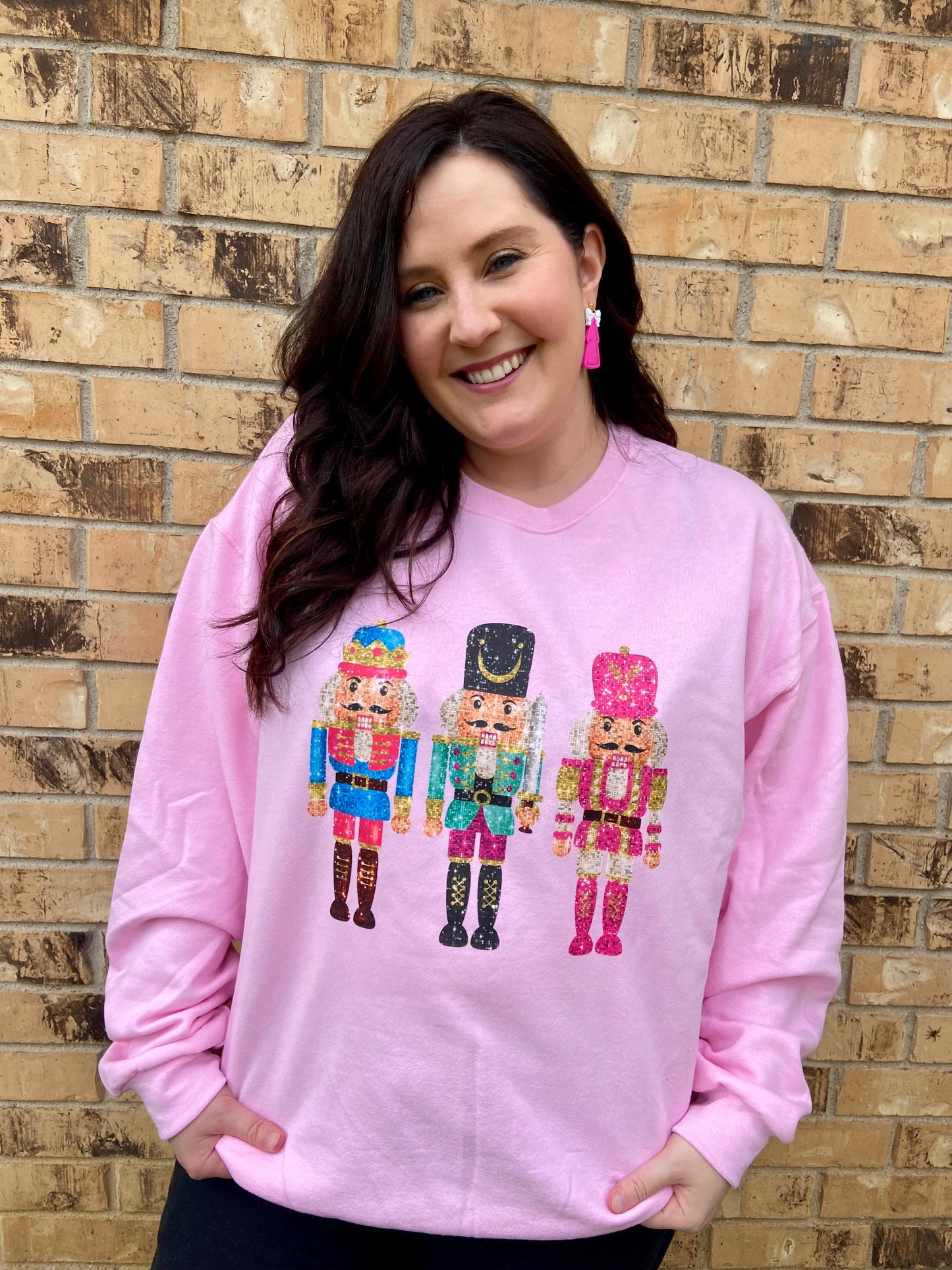 Faux Glitter Nutcracker Sweatshirt