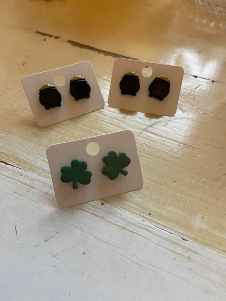 Speckled Sage St. Patrick’s Day Earrings
