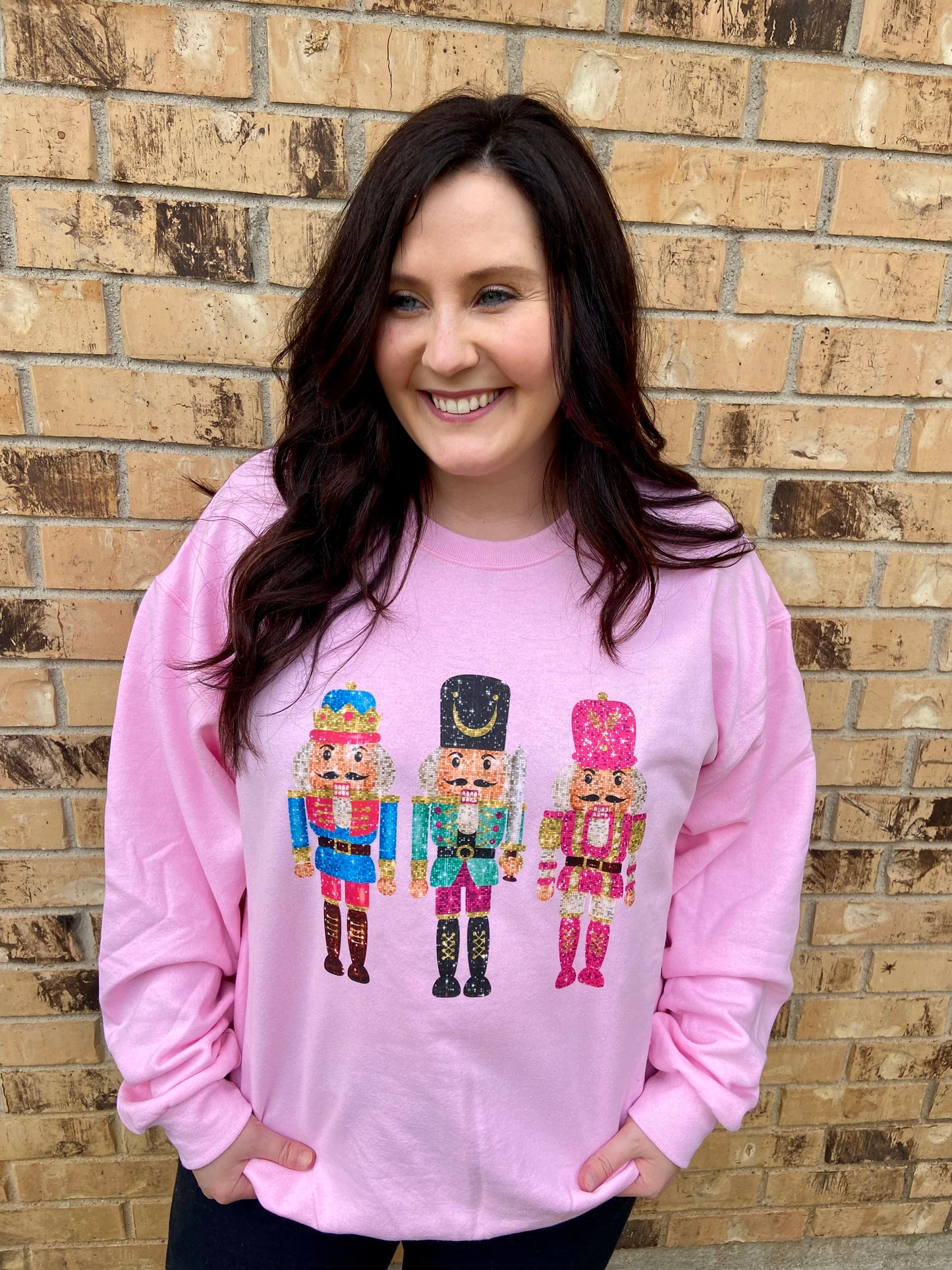 Faux Glitter Nutcracker Sweatshirt