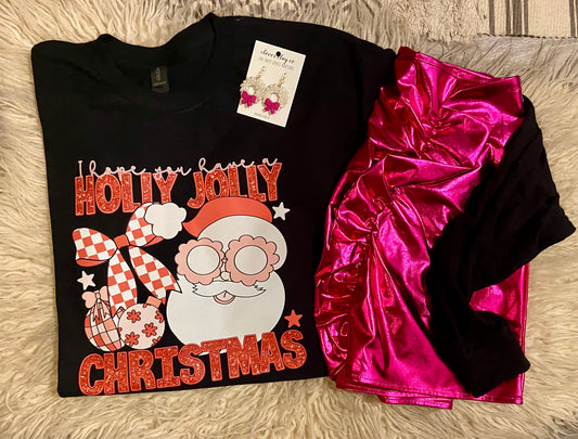 Santa Holly Jolly Long Sleeve Tee