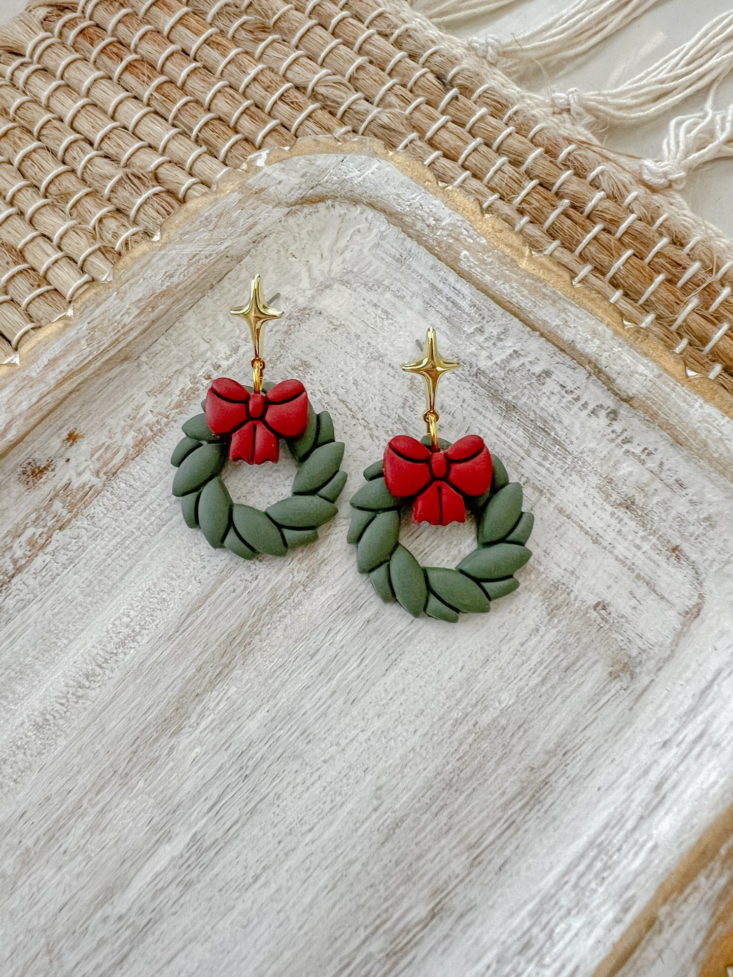 Speckled Sage Christmas Earrings 2024 for EGB