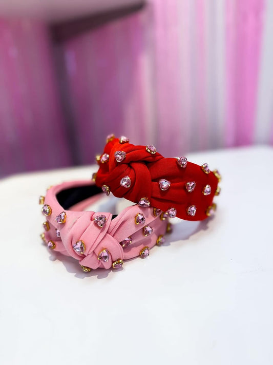 Heart Rhinestone Headbands