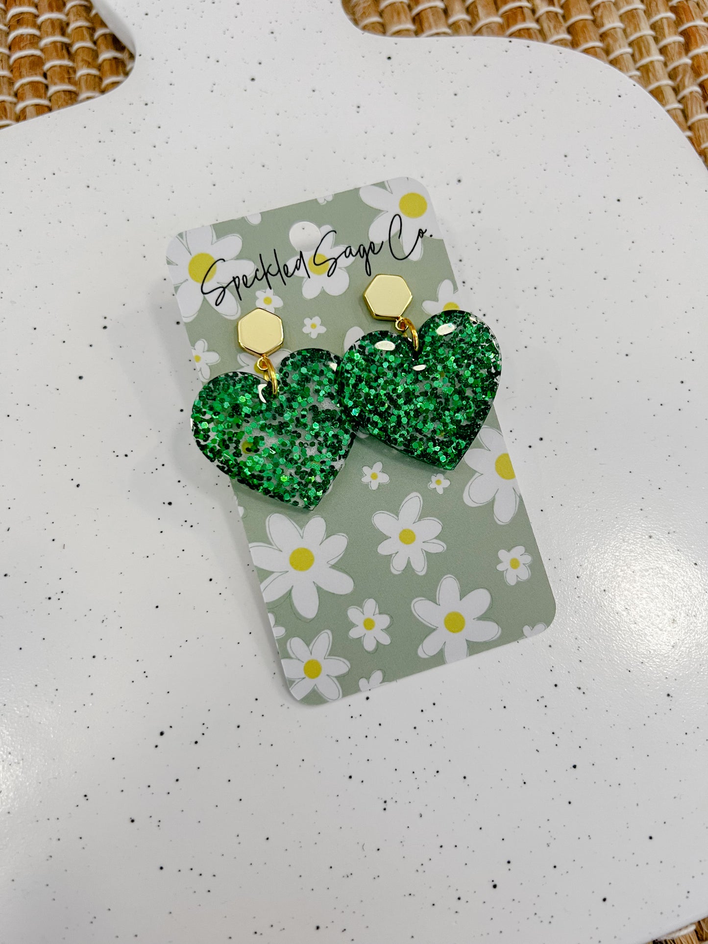 Speckled Sage St. Patrick’s Day Earrings