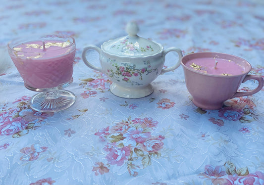 Rose Petal Gelato Scented Candles